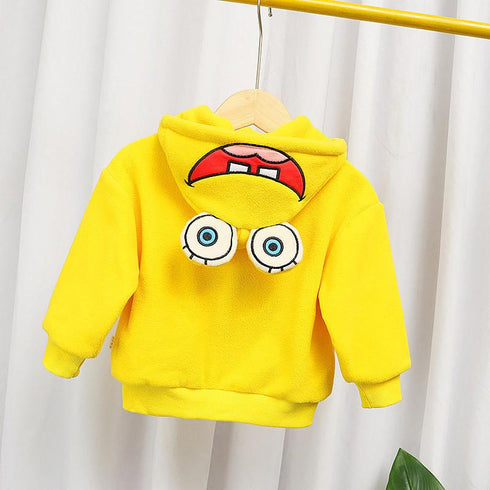 Children's winter velvet sweater hooded sweater